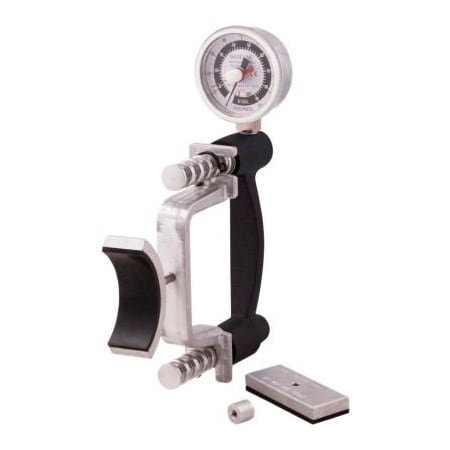 Fabrication Enterprises Baseline HD Hydraulic Hand Dynamometer/MMT Combo Kit with Push Attachments, Black 12-0592